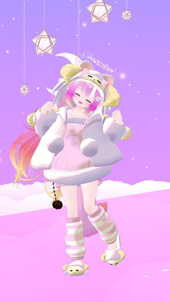 《複数アバター対応衣装》ひつじさんパジャマ