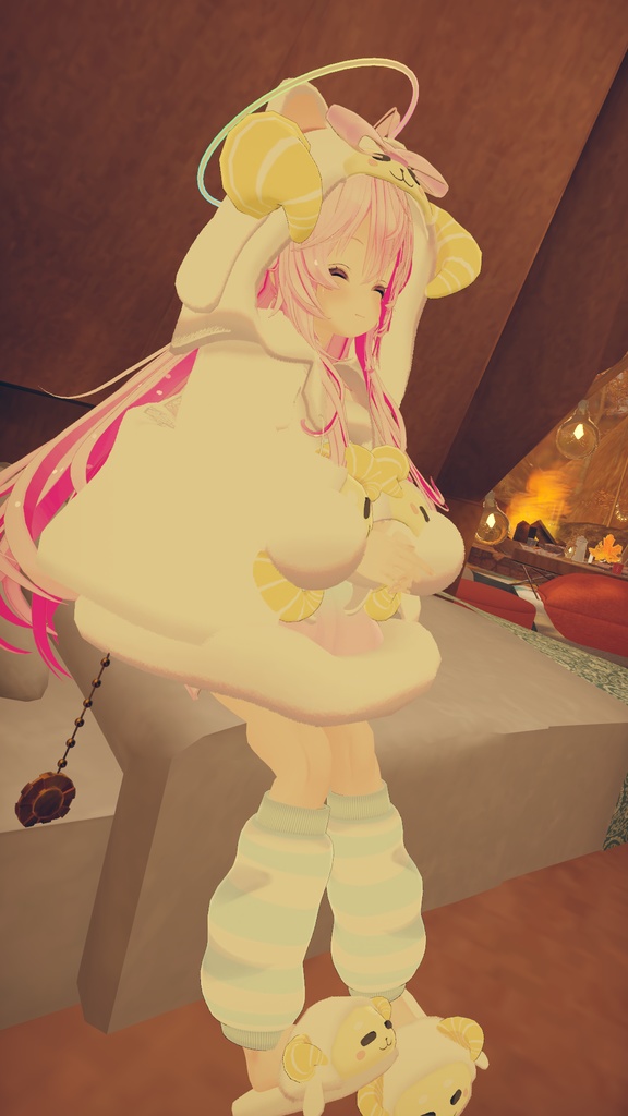 《複数アバター対応衣装》ひつじさんパジャマ