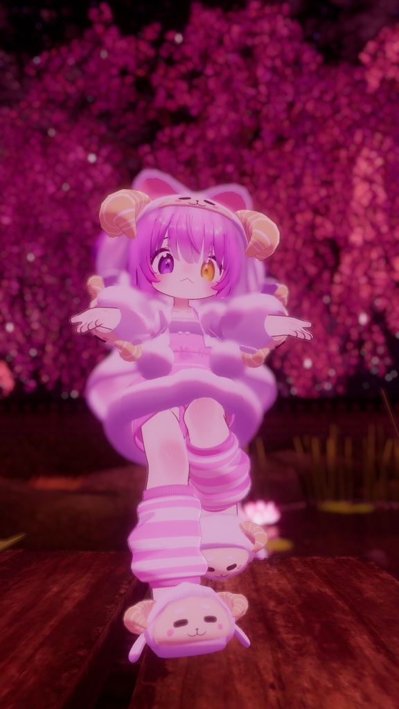 《複数アバター対応衣装》ひつじさんパジャマ