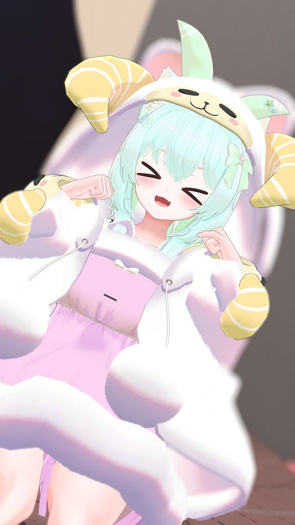 《複数アバター対応衣装》ひつじさんパジャマ