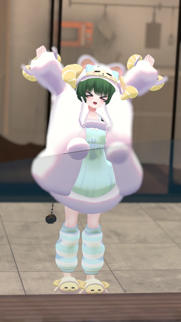 《複数アバター対応衣装》ひつじさんパジャマ