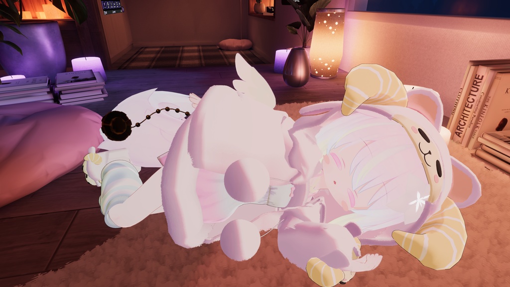 《複数アバター対応衣装》ひつじさんパジャマ