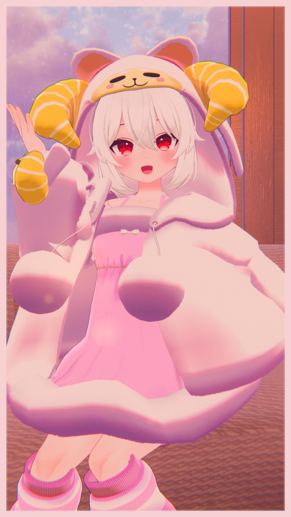 《複数アバター対応衣装》ひつじさんパジャマ