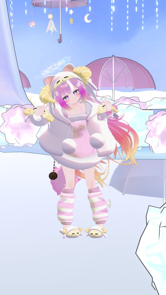 《複数アバター対応衣装》ひつじさんパジャマ