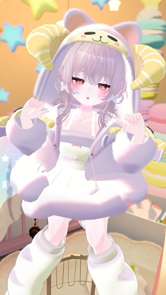 《複数アバター対応衣装》ひつじさんパジャマ