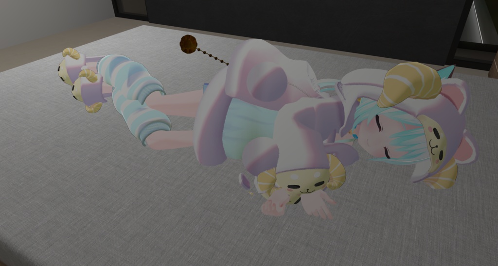 《複数アバター対応衣装》ひつじさんパジャマ