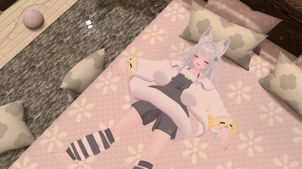 《複数アバター対応衣装》ひつじさんパジャマ