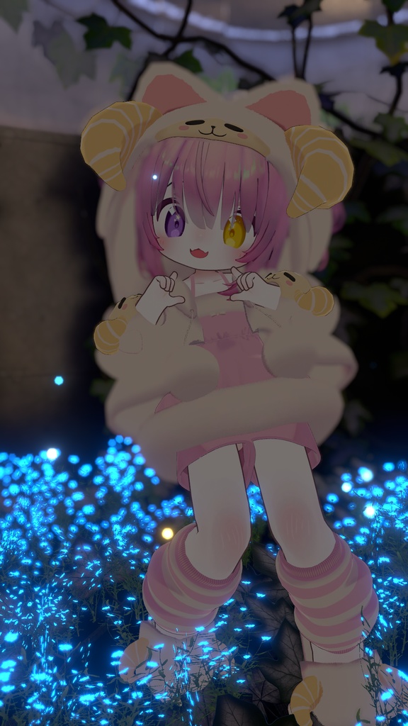 《複数アバター対応衣装》ひつじさんパジャマ