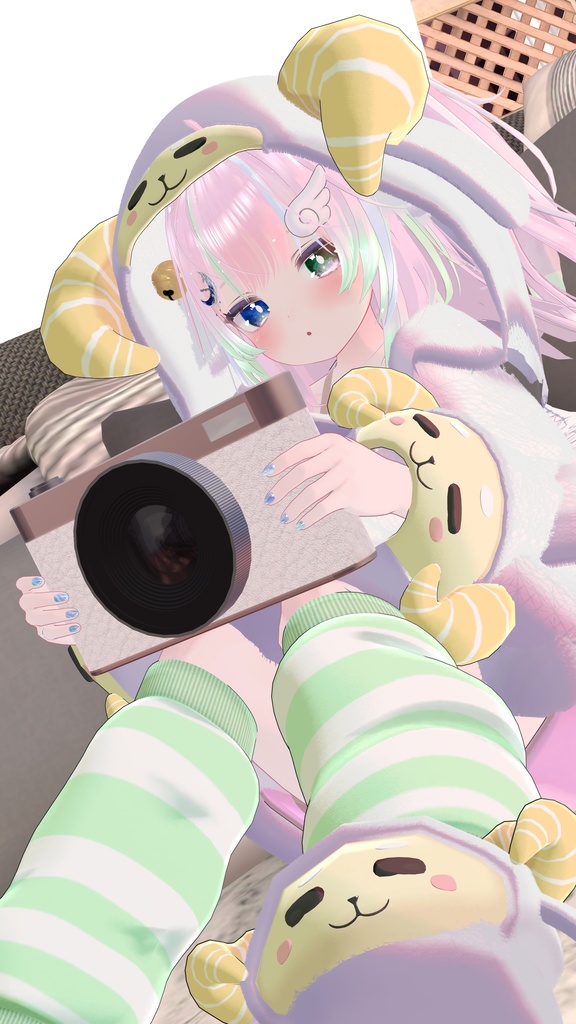 《複数アバター対応衣装》ひつじさんパジャマ