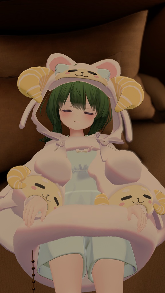 《複数アバター対応衣装》ひつじさんパジャマ