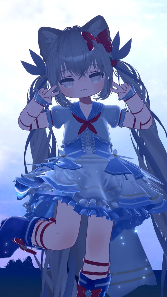 《複数アバター対応衣装》スノーブルーム・セレナーデ