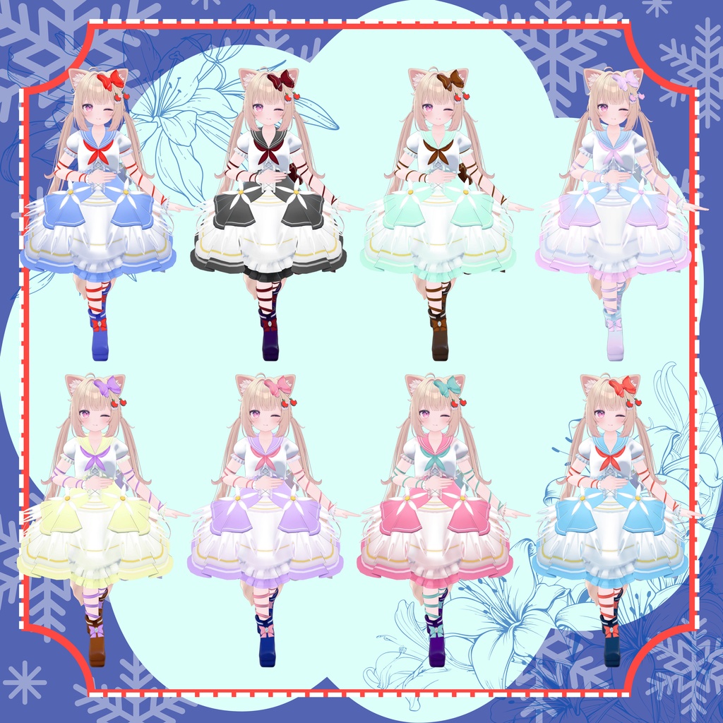 《複数アバター対応衣装》スノーブルーム・セレナーデ