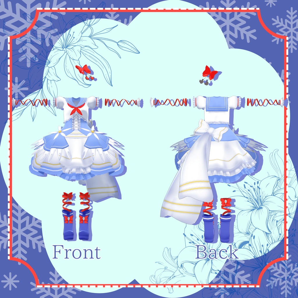 《複数アバター対応衣装》スノーブルーム・セレナーデ