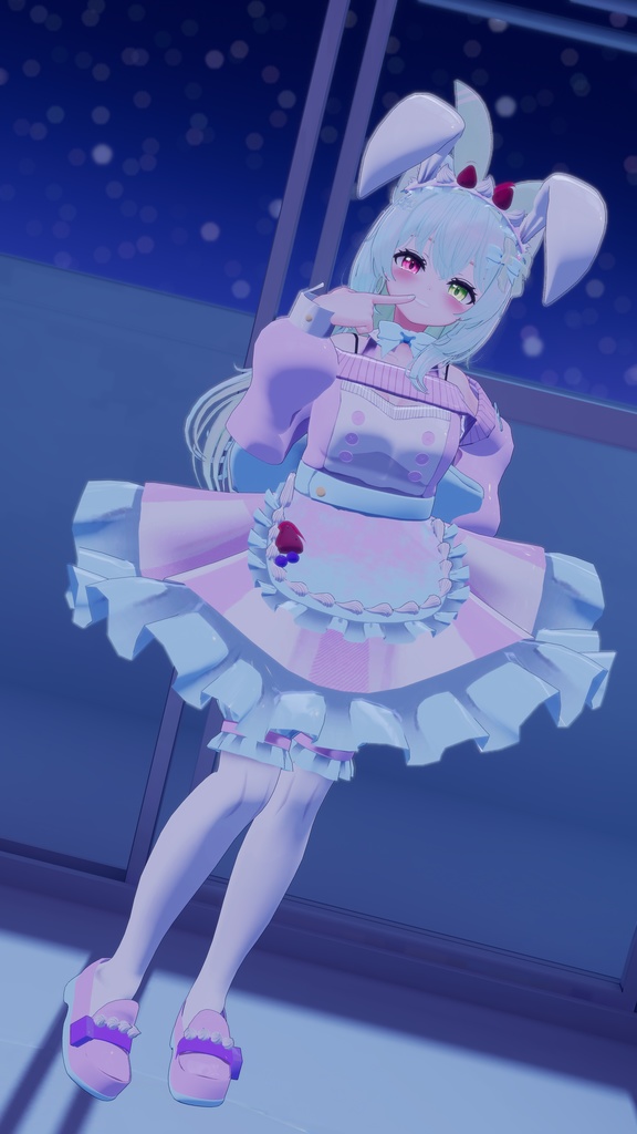 《複数アバター対応衣装》うさみみホイップ