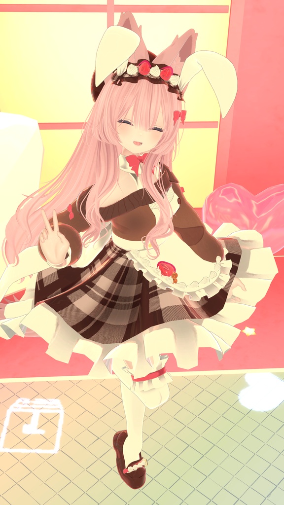 《複数アバター対応衣装》うさみみホイップ