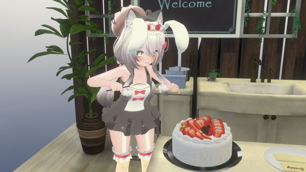 《複数アバター対応衣装》うさみみホイップ