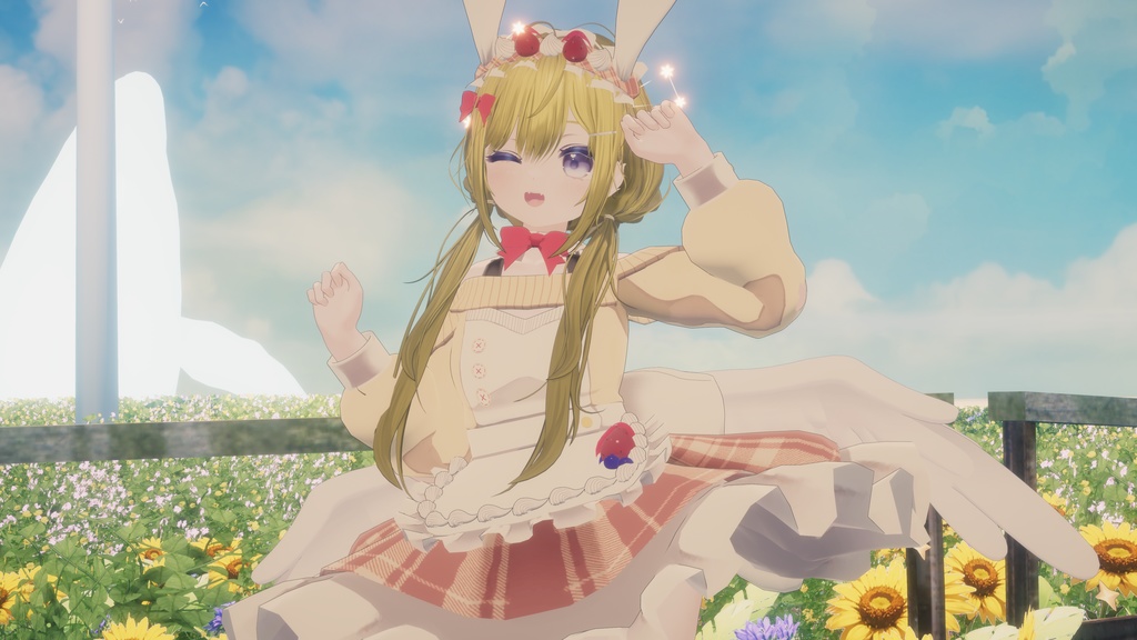 《複数アバター対応衣装》うさみみホイップ