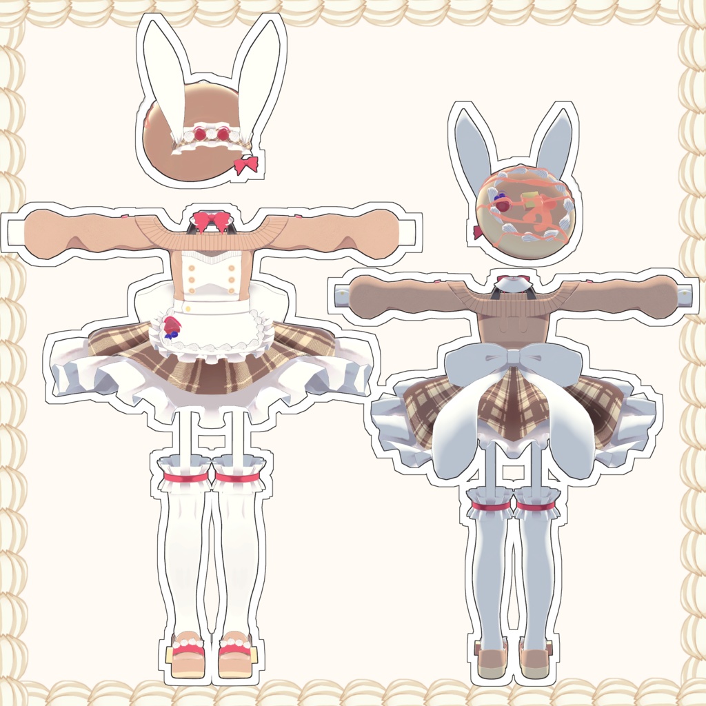 《複数アバター対応衣装》うさみみホイップ