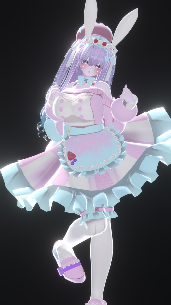 《複数アバター対応衣装》うさみみホイップ