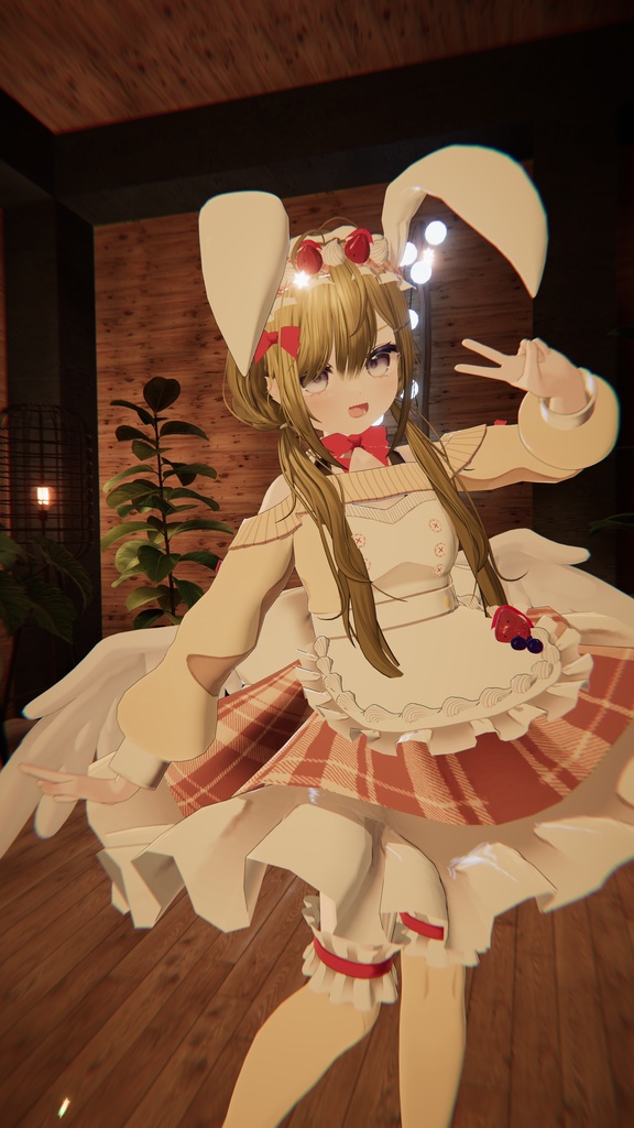 《複数アバター対応衣装》うさみみホイップ