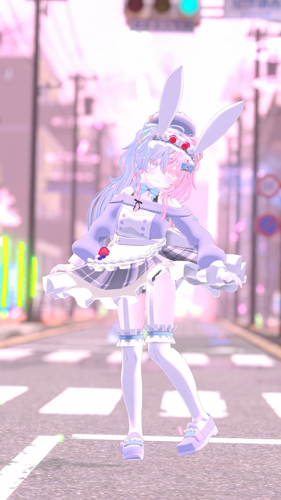 《複数アバター対応衣装》うさみみホイップ