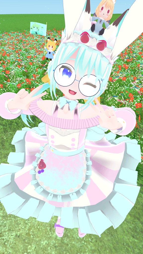 《複数アバター対応衣装》うさみみホイップ