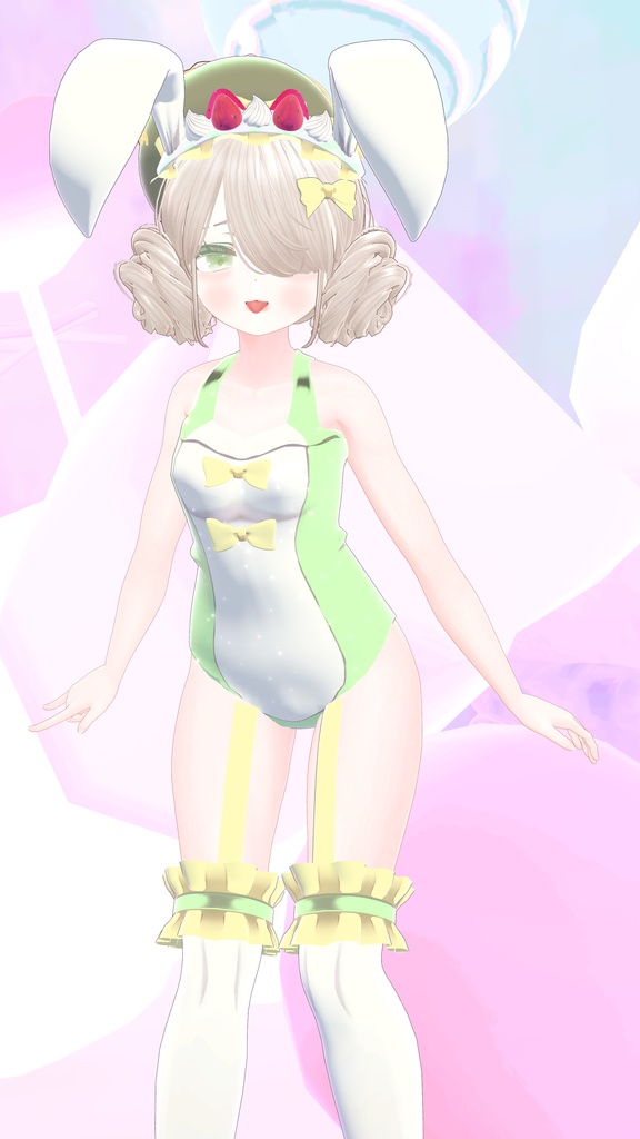 《複数アバター対応衣装》うさみみホイップ