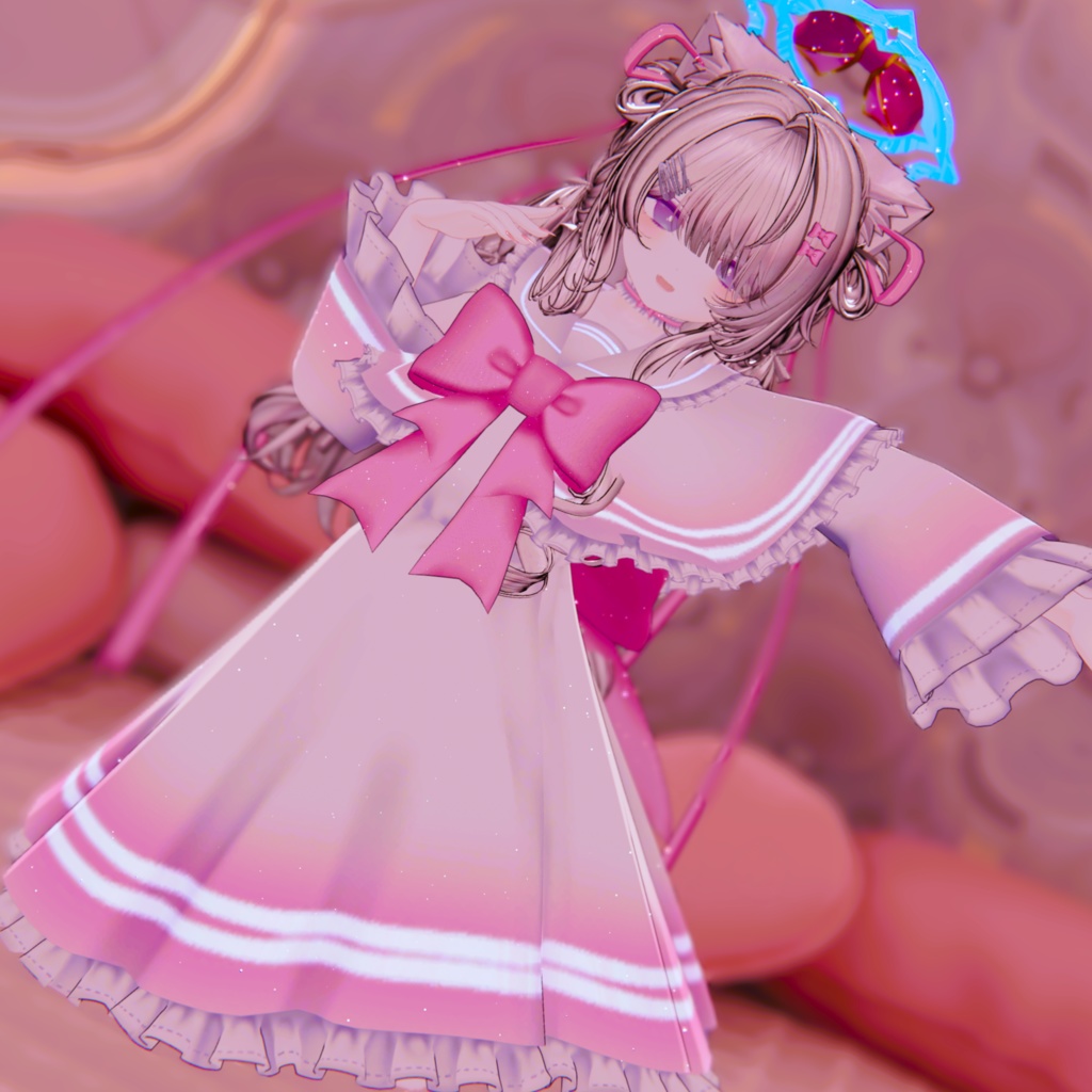 《19アバター対応衣装》ピュアリボン・セーラーケープ