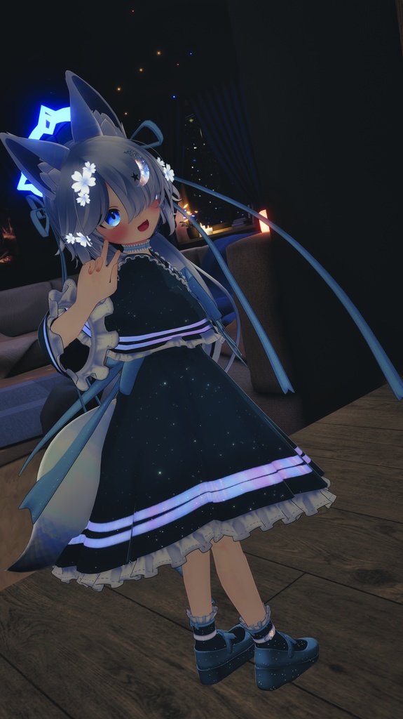 《19アバター対応衣装》ピュアリボン・セーラーケープ