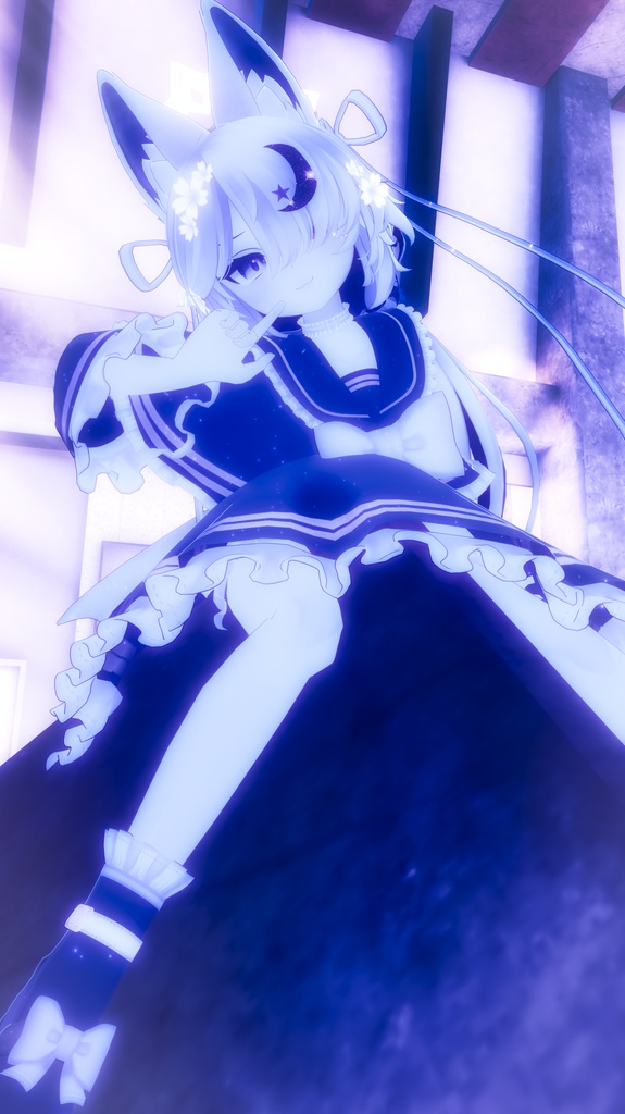 《19アバター対応衣装》ピュアリボン・セーラーケープ