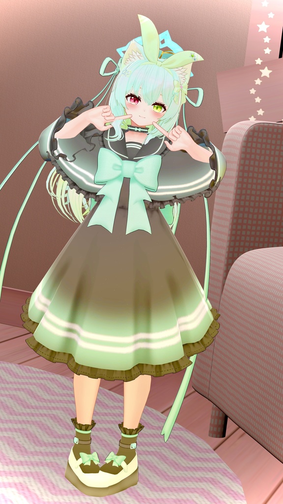 《19アバター対応衣装》ピュアリボン・セーラーケープ