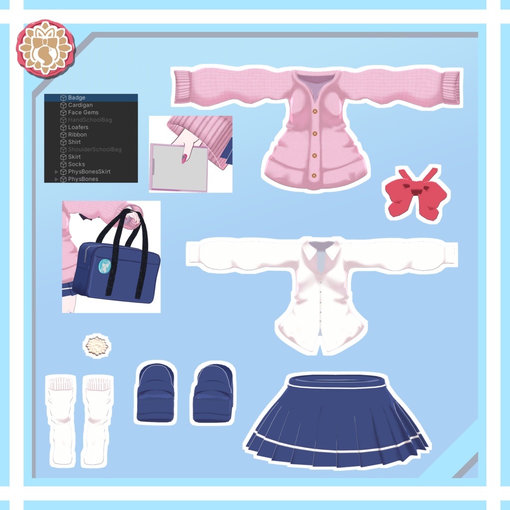 《21アバター対応衣装》なりきりギャル