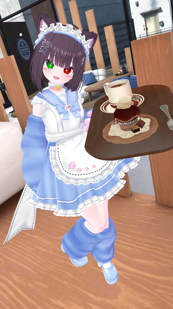 《22アバター対応衣装》にくきゅうセーラーウエイトレスさん