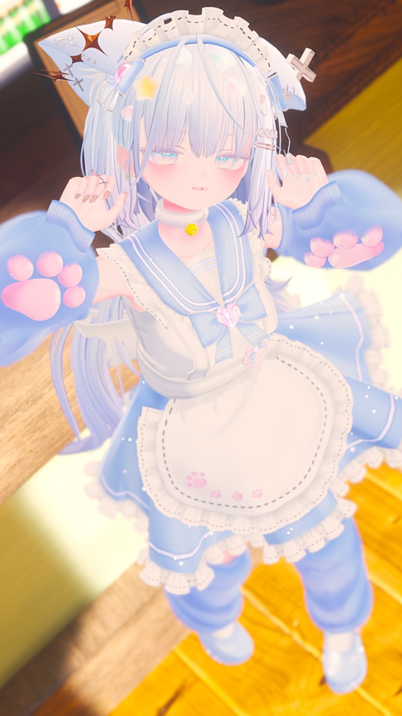 《22アバター対応衣装》にくきゅうセーラーウエイトレスさん