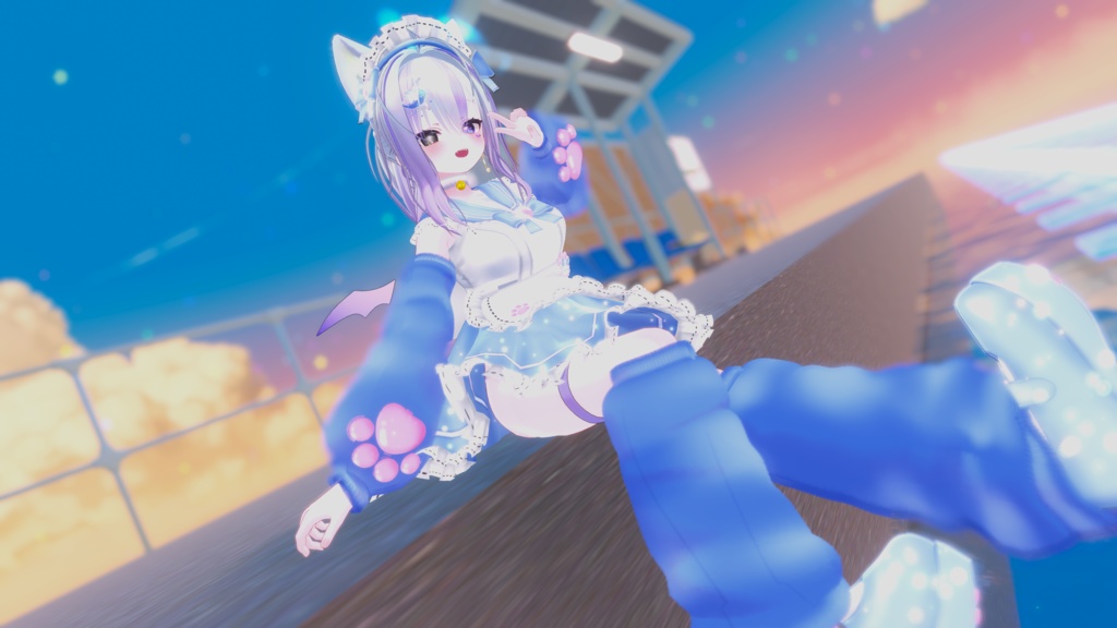 《22アバター対応衣装》にくきゅうセーラーウエイトレスさん