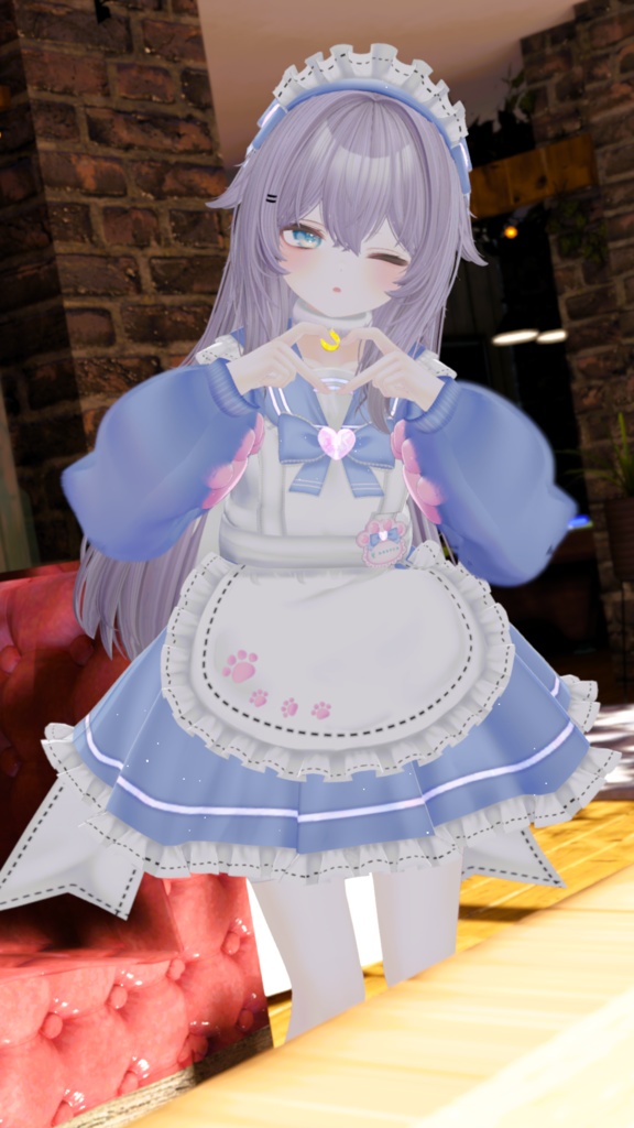 《22アバター対応衣装》にくきゅうセーラーウエイトレスさん