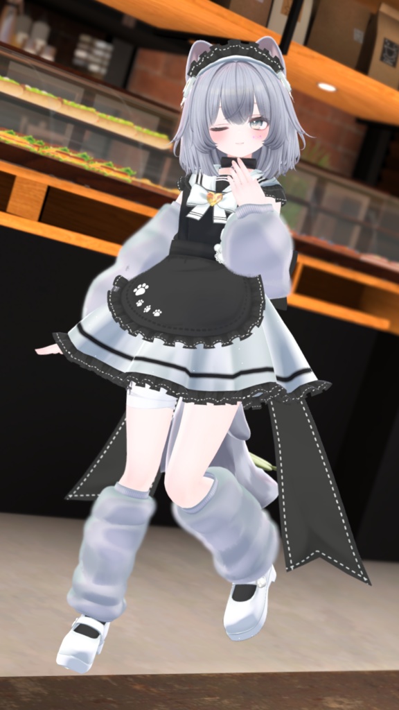 《22アバター対応衣装》にくきゅうセーラーウエイトレスさん