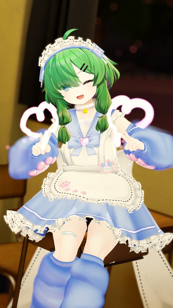 《22アバター対応衣装》にくきゅうセーラーウエイトレスさん