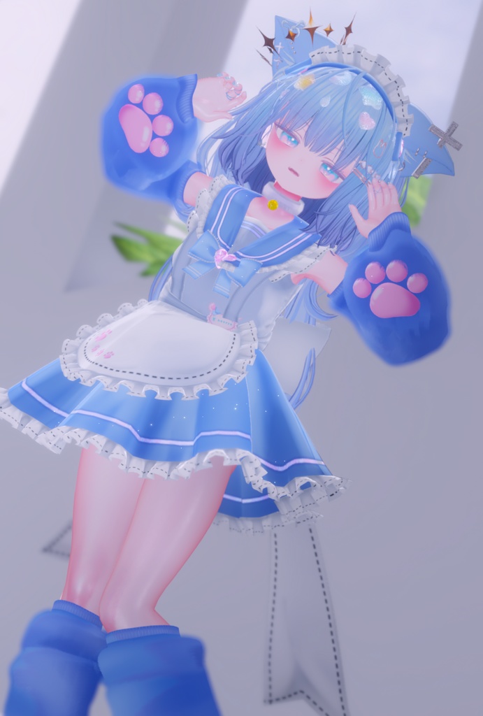 《22アバター対応衣装》にくきゅうセーラーウエイトレスさん