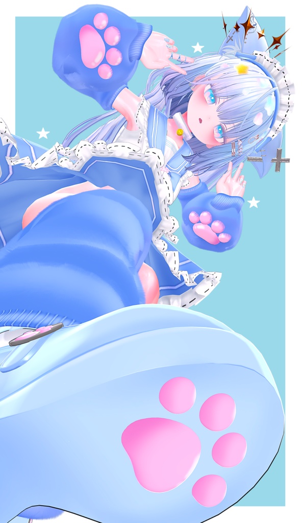 《22アバター対応衣装》にくきゅうセーラーウエイトレスさん