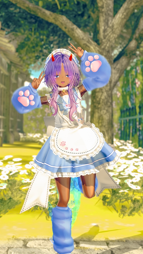 《22アバター対応衣装》にくきゅうセーラーウエイトレスさん