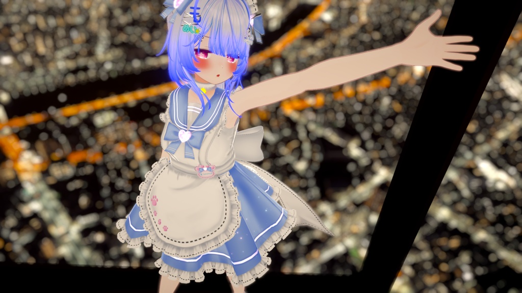 《22アバター対応衣装》にくきゅうセーラーウエイトレスさん