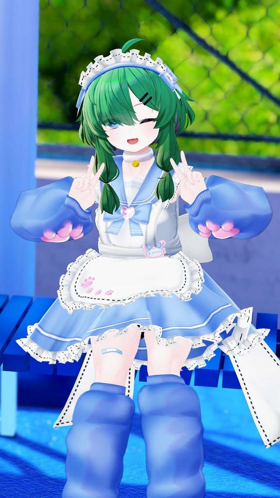 《22アバター対応衣装》にくきゅうセーラーウエイトレスさん