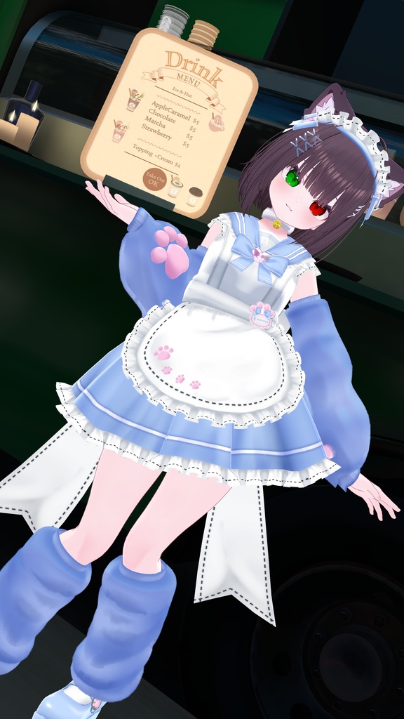 《22アバター対応衣装》にくきゅうセーラーウエイトレスさん