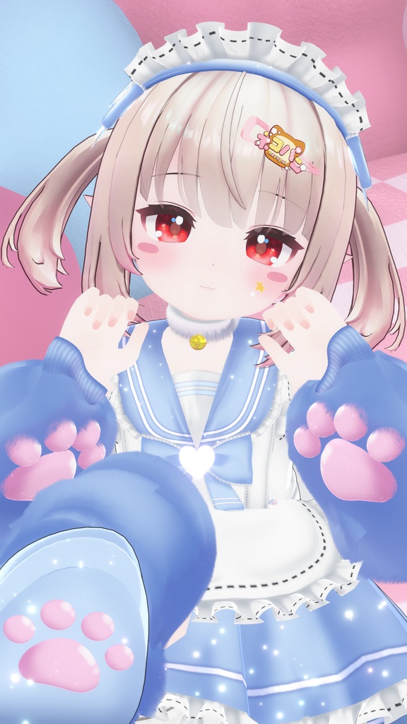 《22アバター対応衣装》にくきゅうセーラーウエイトレスさん