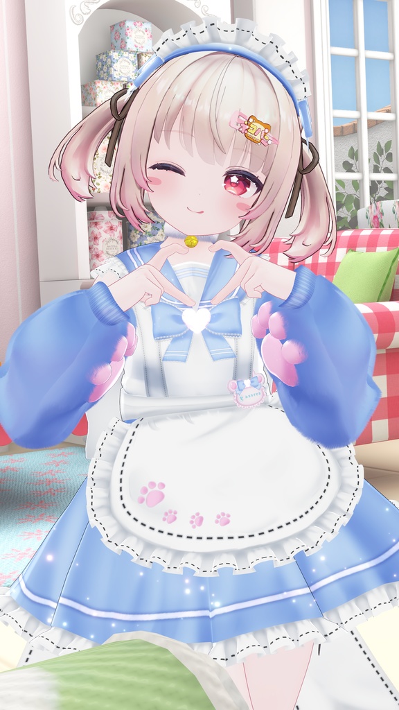 《22アバター対応衣装》にくきゅうセーラーウエイトレスさん