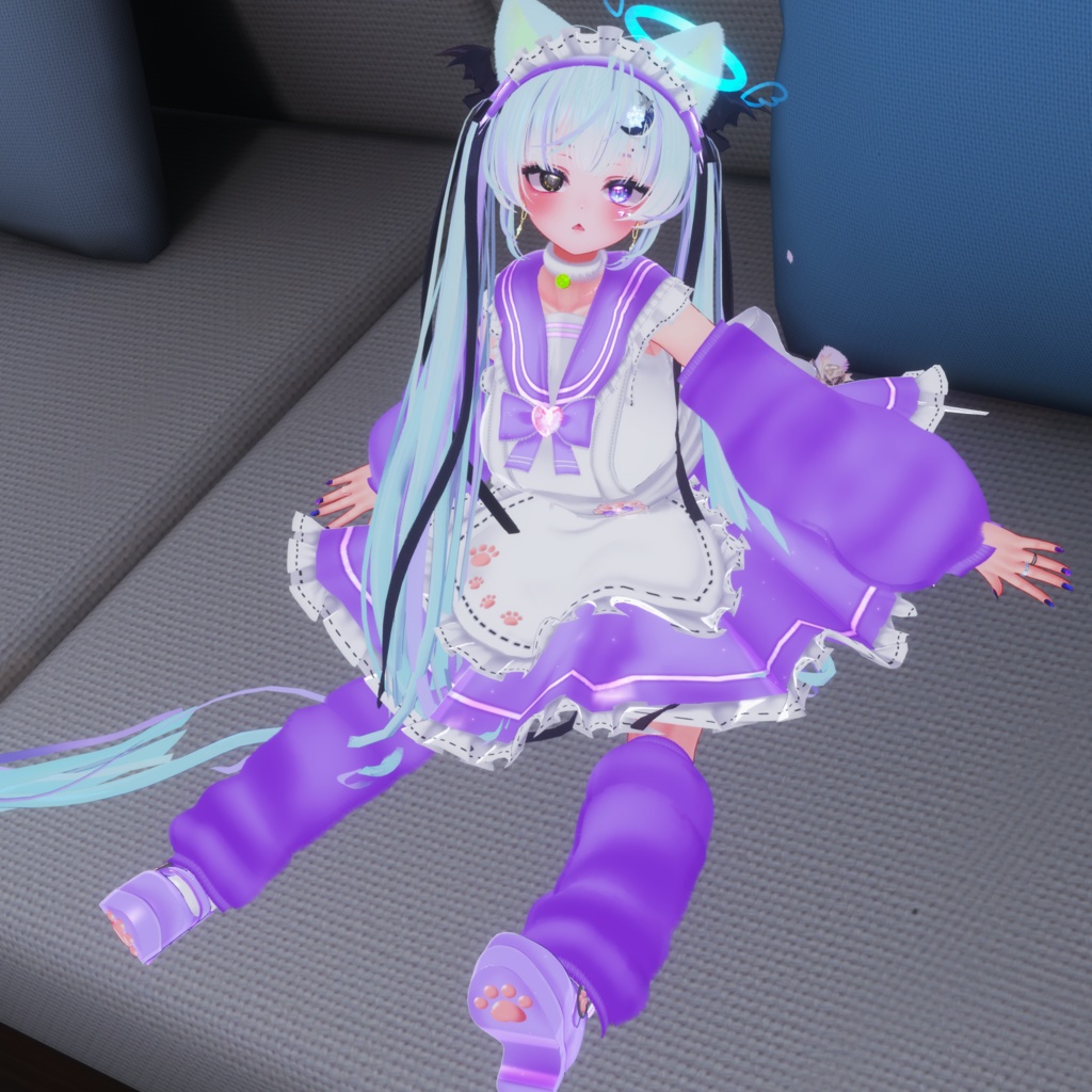 《22アバター対応衣装》にくきゅうセーラーウエイトレスさん