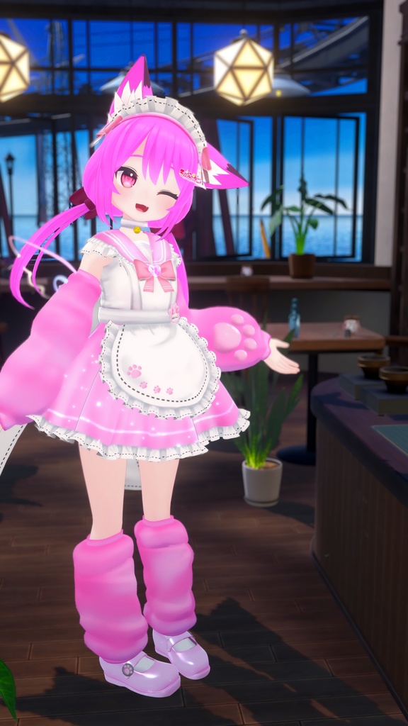 《22アバター対応衣装》にくきゅうセーラーウエイトレスさん