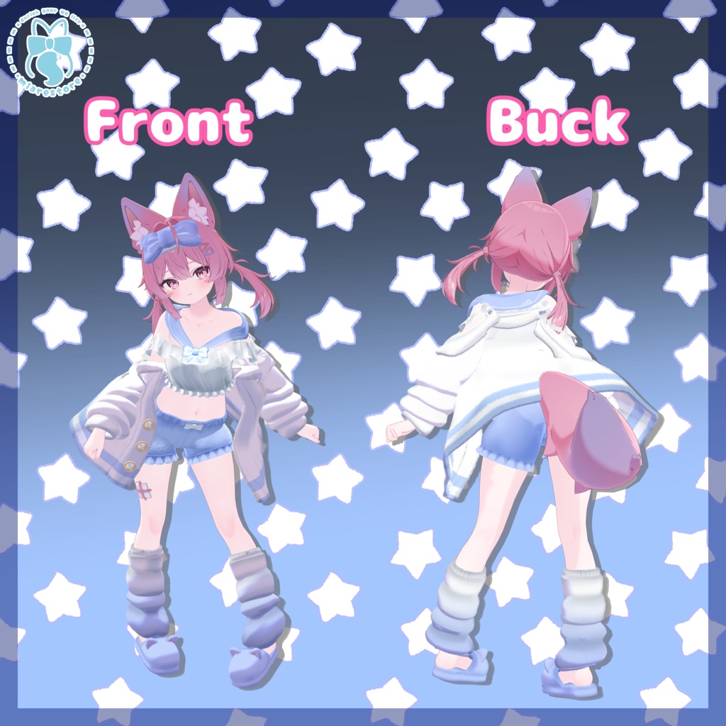 《23アバター対応衣装》ねむねむセーラールームウェア