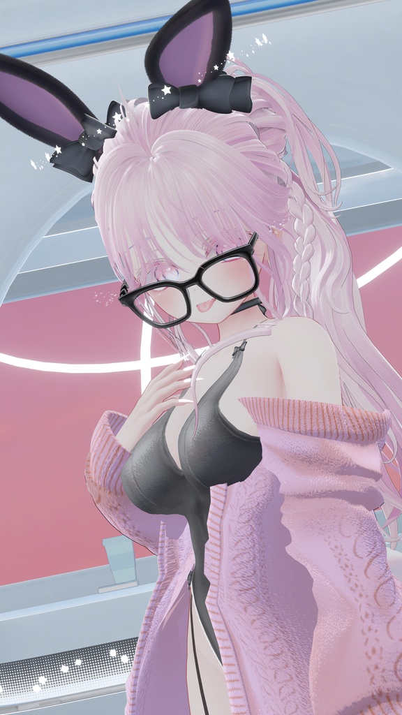 ふわもこ♡カーディガンバニー / Fluffy Cardigan Bunny【22アバター対応衣装】